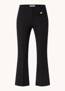 L.K.Bennett Soni high waist bootcut fit cropped pantalon met siernaad