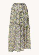 Maje Midi rok met bloemenprint