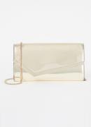 Jimmy Choo Emmie clutch met metallic finish en afneembare schouderriem