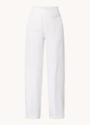 Sandro Enrique high waist loose fit pantalon in linnenblend