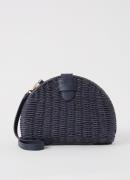 L.K.Bennett Lorena clutch van raffia met afneembare schouderriem