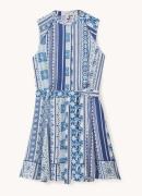 Reiss Florence mini jurk met print en strikceintuur