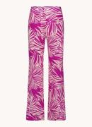 Studio Anneloes Marilon high waist straight fit broek met print