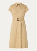 Ralph Lauren Midi blousejurk met strikceintuur