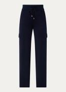 Claudia Sträter High waist loose fit pantalon van jersey met klepzakke...