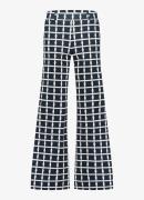 Studio Anneloes Luz high waist wide fit pantalon met grafisch dessin