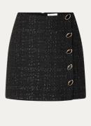 Fabienne Chapot Dionne mini broekrok met tweed-look en lurex