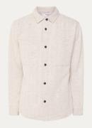 Selected Homme Hank overshirt in biologische katoenblend met gemêleerd...