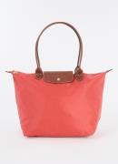 Longchamp Le Pliage Original schoudertas L met leren details