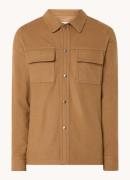 Sandro Regular fit overshirt in wolblend met borstzakken