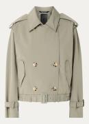 Airforce Cropped double-breasted trenchcoat met waterafstotende coatin...