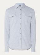 Profuomo Western regular fit overshirt met borstzakken