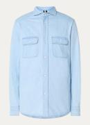 Profuomo Overshirt van denim met borstzakken