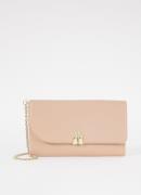 L.K.Bennett Aria clutch van leer met afneembare schouderriem