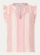 Rails Arlene tuniek in linnenblend met streepprint