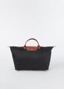 Longchamp Le Pliage Original reistas L met leren details