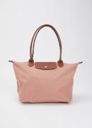 Longchamp Le Pliage Original schoudertas M met leren details