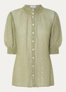 ba&sh Mimi semi-transparante blouse met lurex