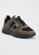 Mallet Marquess sneaker van mesh met suède details
