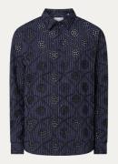 Les Deux Kalen Anglaise regular fit overhemd met opengewerkt dessin