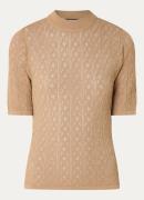 NIKKIE Luanda top met opengewerkt dessin en lurex