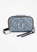 Marc Jacobs The Quilted Softshot crossbodytas van denim met leren deta...