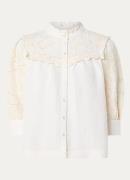 Fabienne Chapot Dea blouse in linnenblend met broderie