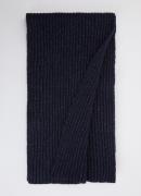 Barts Ribgebreide sjaal in wolblend 180 x 25 cm