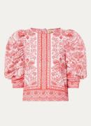Farm Rio River Ride blouse met print en pofmouw