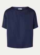 Knit-ted Nori top van satijn