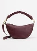 O My Bag Leo schoudertas van leer met gevlochten detail