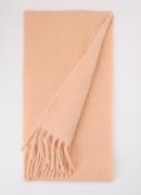 AMI Paris Sjaal in wolblend met franjes 230 x 35 cm