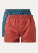 Pockies Boxershorts met logoprint in 2-pack