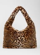Essentiel Antwerp Ipuff shopper met panterprint