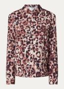 River Woods Blouse met panterprint