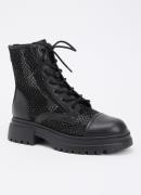 Steve Madden Ripcord veterboot van leer met strass