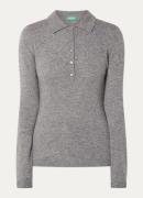 Benetton Fijngebreide trui in kasjmierblend met polokraag