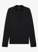 BOSS Regular fit polo met halve rits