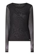 NIKKIE Linne semi-transparante top met strass