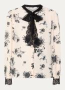 L.K.Bennett Violetta blouse met bloemenprint en sjaalkraag