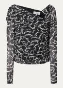 Fabienne Chapot Bjorn semi-transparante top met logoprint