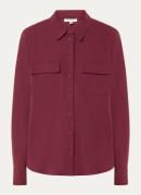 Expresso Blouse van travelstof met borstzakken