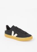 Veja Campo sneaker van suède met leren details