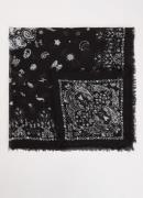 Zadig&Voltaire Nuage sjaal van kasjmier met paisley dessin 90 x 90 cm