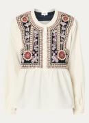 ba&sh Alec tuniek met bloemborduring