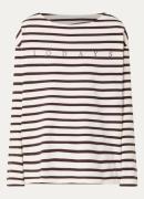 10DAYS Longsleeve met streepprint en 3D logo