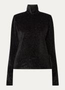 Essentiel Antwerp Indienne top met col en strass