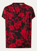 Modström Ruthie top van satijn met bloemenprint