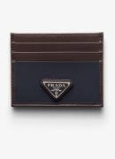 Prada Speedrock Re-Nylon pasjeshouder van leer met contrast