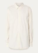 OLAF Stitched regular fit overshirt met streepprint